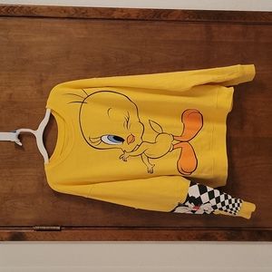Looney tunes yellow sweatshirt